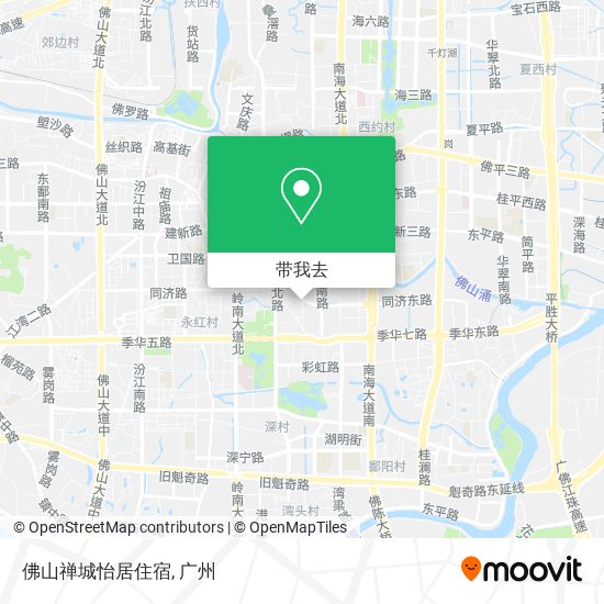 佛山禅城怡居住宿地图