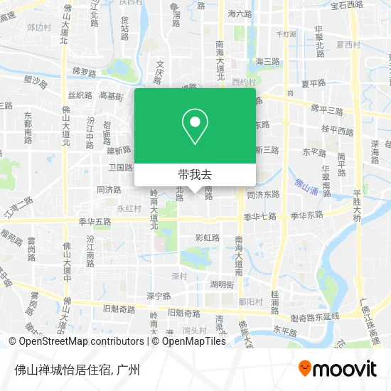 佛山禅城怡居住宿地图