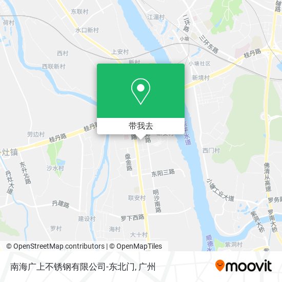 南海广上不锈钢有限公司-东北门地图