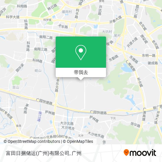 富田日捆储运(广州)有限公司地图