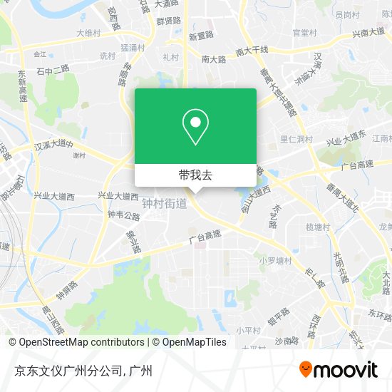 京东文仪广州分公司地图