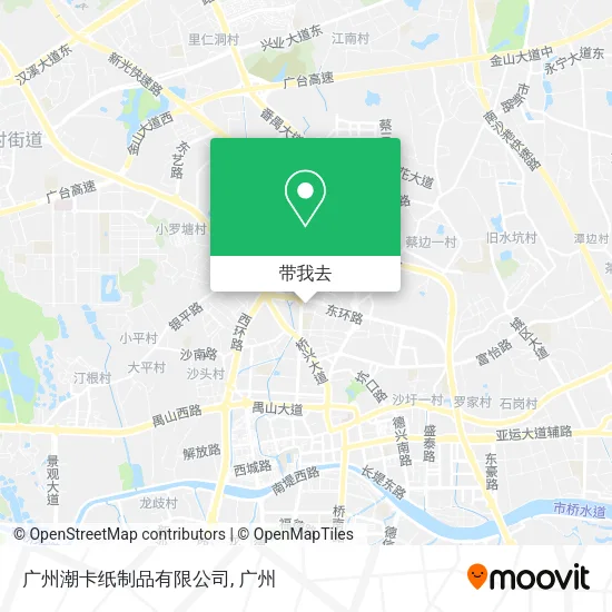 广州潮卡纸制品有限公司地图