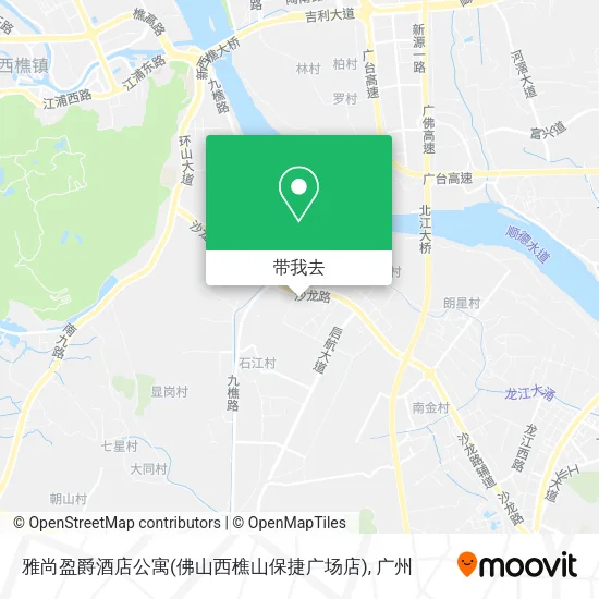 雅尚盈爵酒店公寓(佛山西樵山保捷广场店)地图