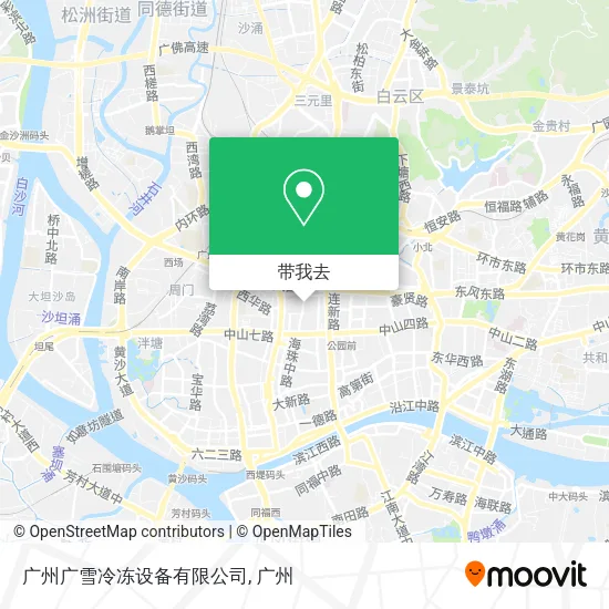 广州广雪冷冻设备有限公司地图