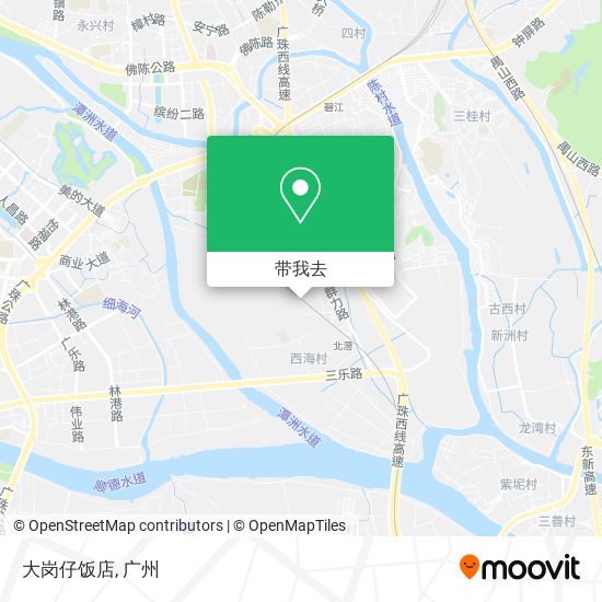 大岗仔饭店地图