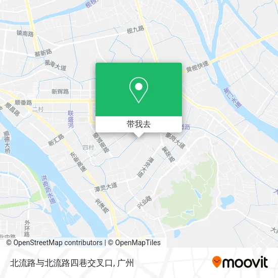 北流路与北流路四巷交叉口地图