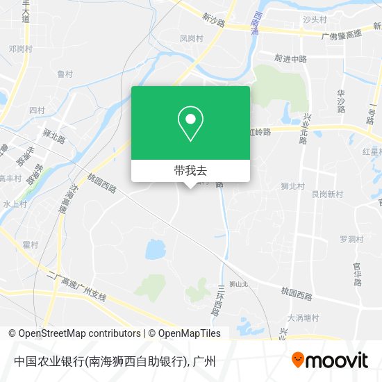 中国农业银行(南海狮西自助银行)地图