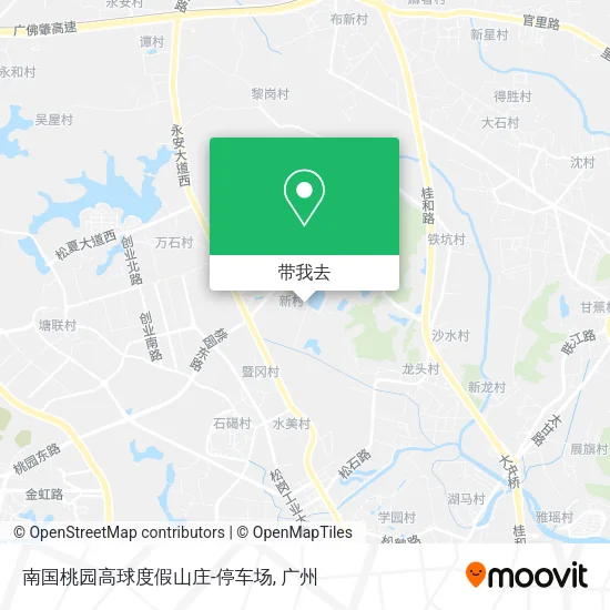 南国桃园高球度假山庄-停车场地图