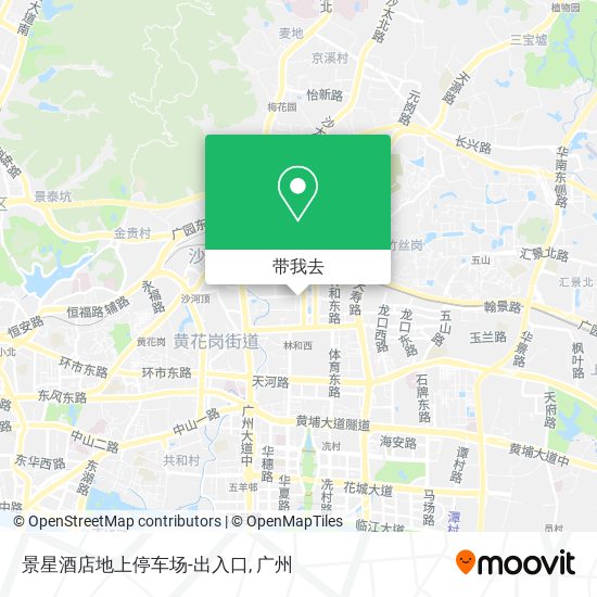 景星酒店地上停车场-出入口地图