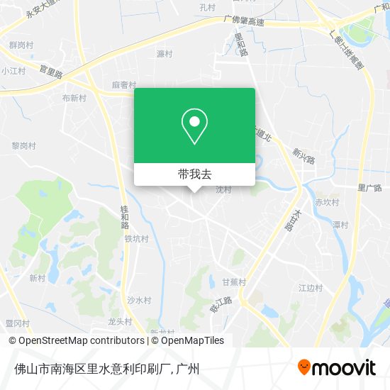 佛山市南海区里水意利印刷厂地图