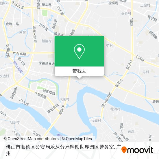 佛山市顺德区公安局乐从分局钢铁世界园区警务室地图