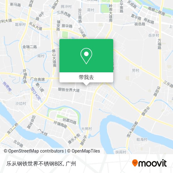 乐从钢铁世界不锈钢B区地图