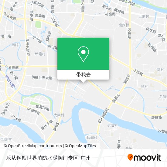 乐从钢铁世界消防水暖阀门专区地图