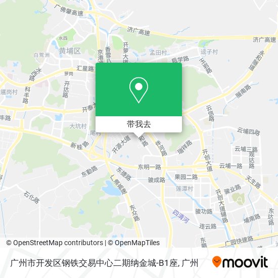 广州市开发区钢铁交易中心二期纳金城-B1座地图