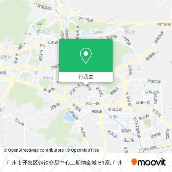 广州市开发区钢铁交易中心二期纳金城-B1座地图