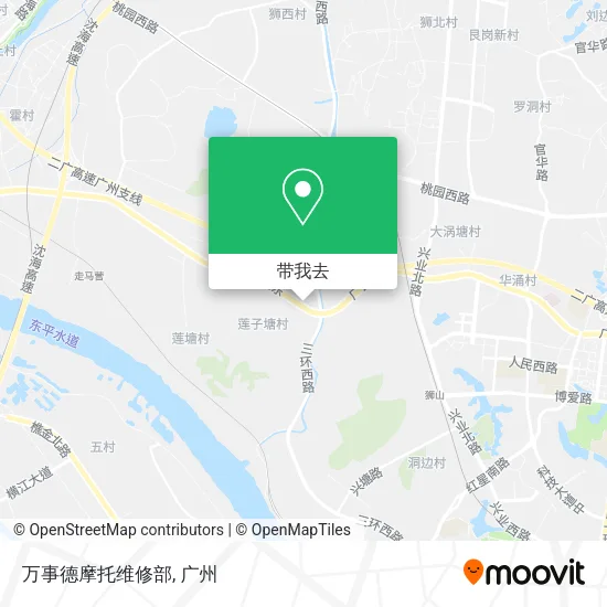 万事德摩托维修部地图