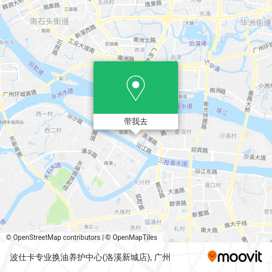 波仕卡专业换油养护中心(洛溪新城店)地图