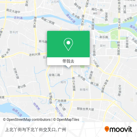上北丫街与下北丫街交叉口地图