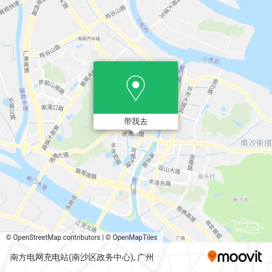 南方电网充电站(南沙区政务中心)地图