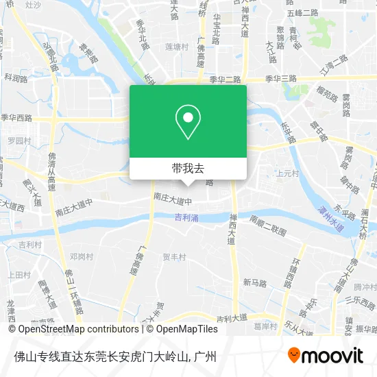 佛山专线直达东莞长安虎门大岭山地图