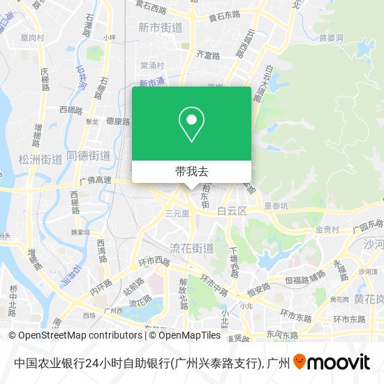 中国农业银行24小时自助银行(广州兴泰路支行)地图
