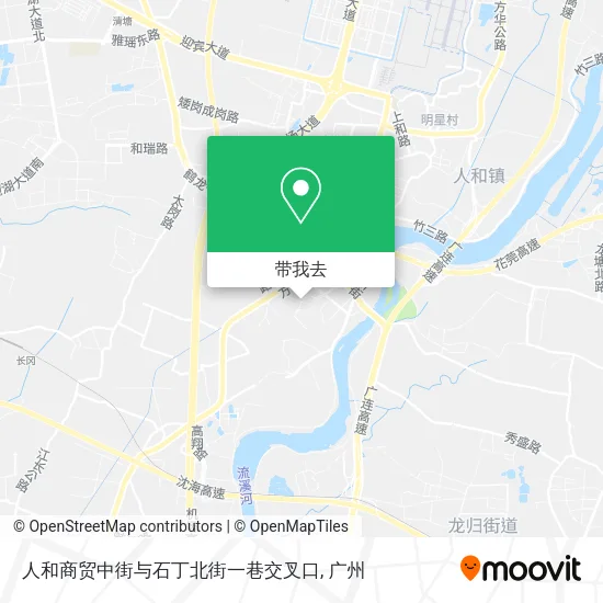 人和商贸中街与石丁北街一巷交叉口地图