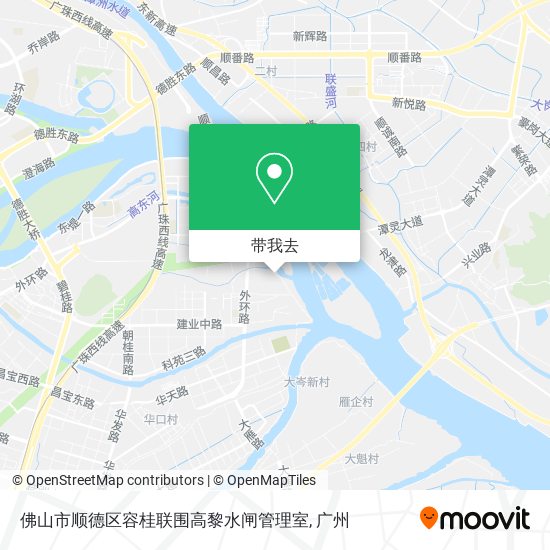 佛山市顺德区容桂联围高黎水闸管理室地图