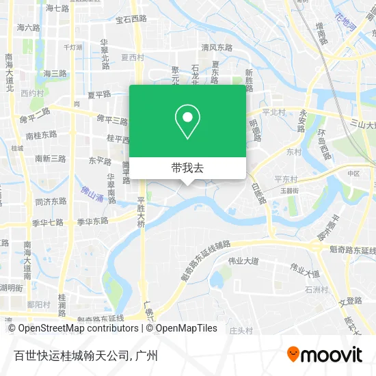 百世快运桂城翰天公司地图