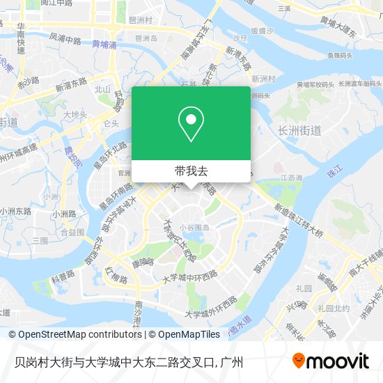 贝岗村大街与大学城中大东二路交叉口地图