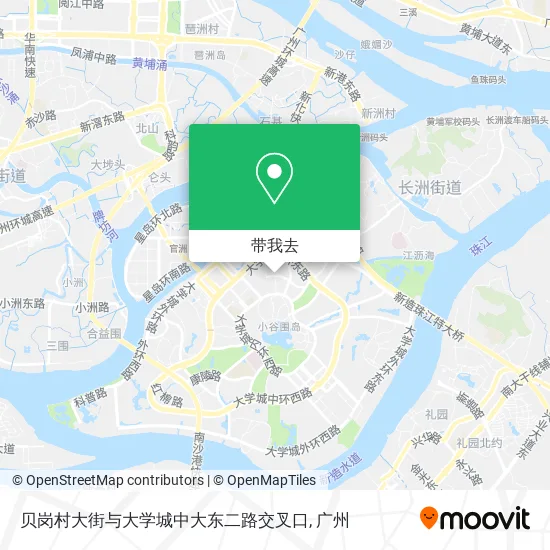 贝岗村大街与大学城中大东二路交叉口地图