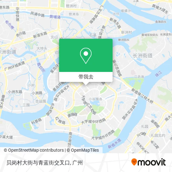 贝岗村大街与青蓝街交叉口地图