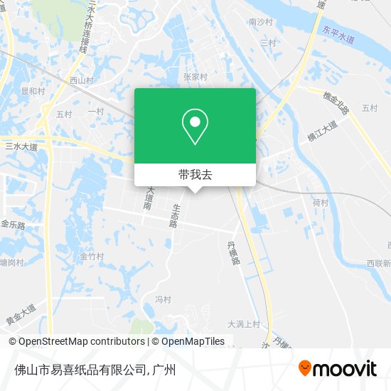佛山市易喜纸品有限公司地图