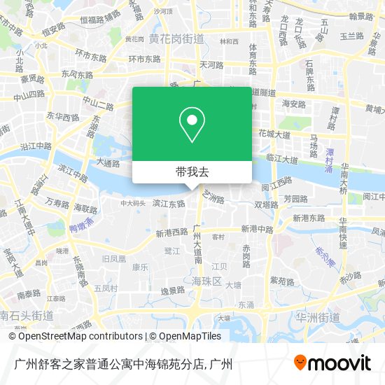 广州舒客之家普通公寓中海锦苑分店地图