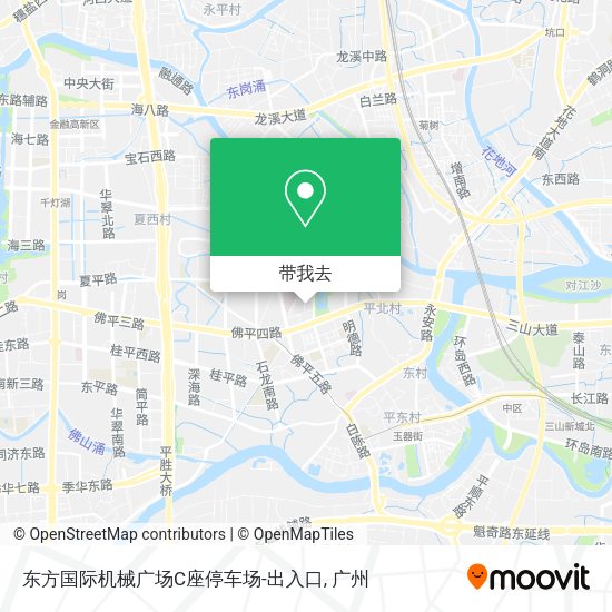 东方国际机械广场C座停车场-出入口地图