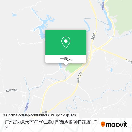 广州富力泉天下YOYO主题别墅轰趴馆(冲口路店)地图