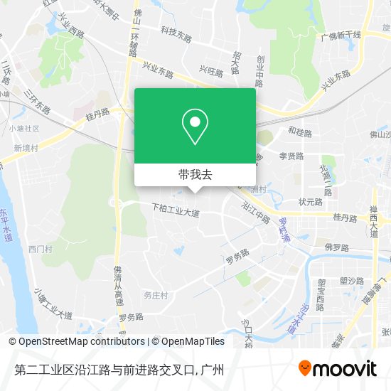 第二工业区沿江路与前进路交叉口地图