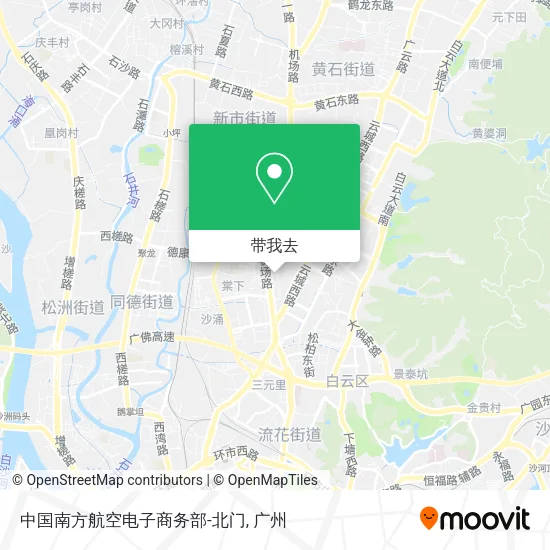 中国南方航空电子商务部-北门地图