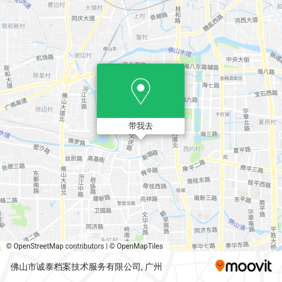 佛山市诚泰档案技术服务有限公司地图
