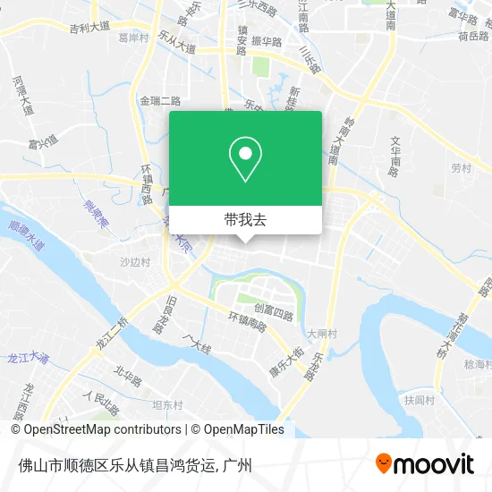 佛山市顺德区乐从镇昌鸿货运地图