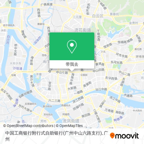 中国工商银行附行式自助银行(广州中山六路支行)地图