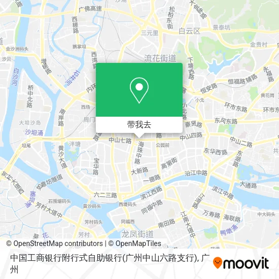 中国工商银行附行式自助银行(广州中山六路支行)地图