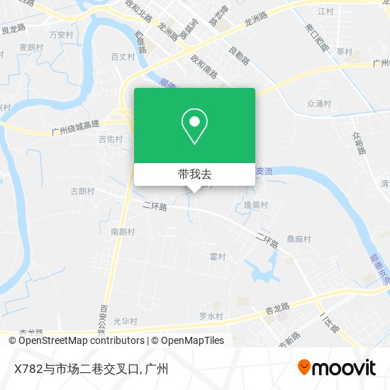 X782与市场二巷交叉口地图