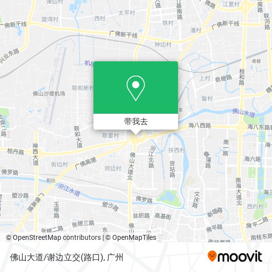 佛山大道/谢边立交(路口)地图