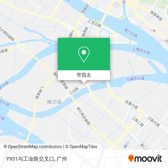 Y931与工业路交叉口地图