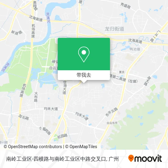 南岭工业区-四横路与南岭工业区中路交叉口地图