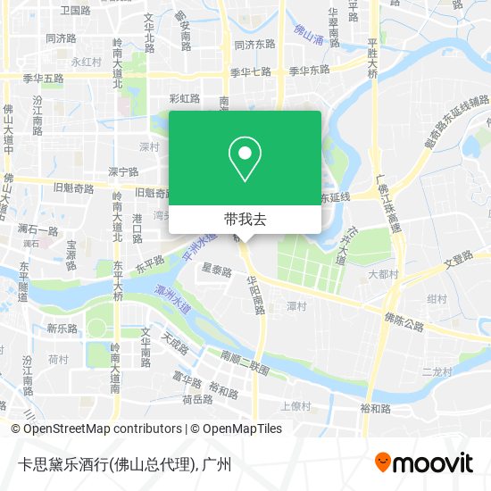 卡思黛乐酒行(佛山总代理)地图