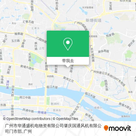 广州市华通盛机电物资有限公司肇庆国通风机有限公司门市部地图