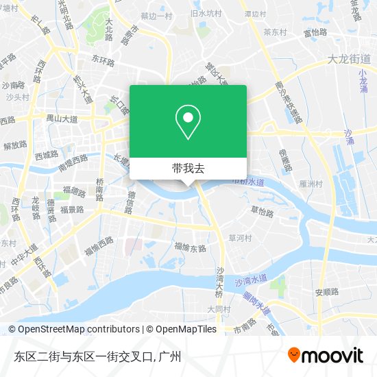 东区二街与东区一街交叉口地图