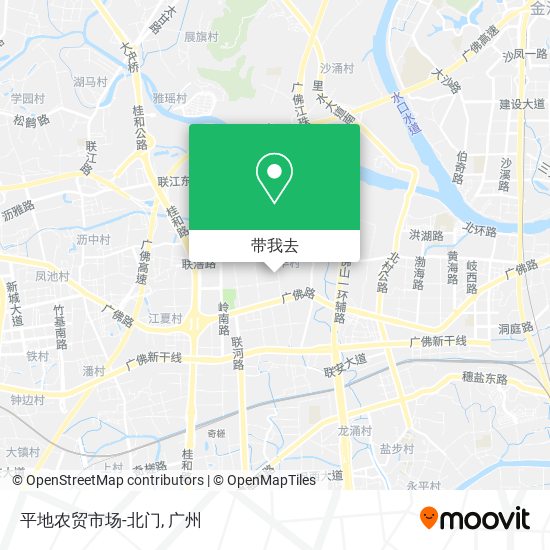 平地农贸市场-北门地图