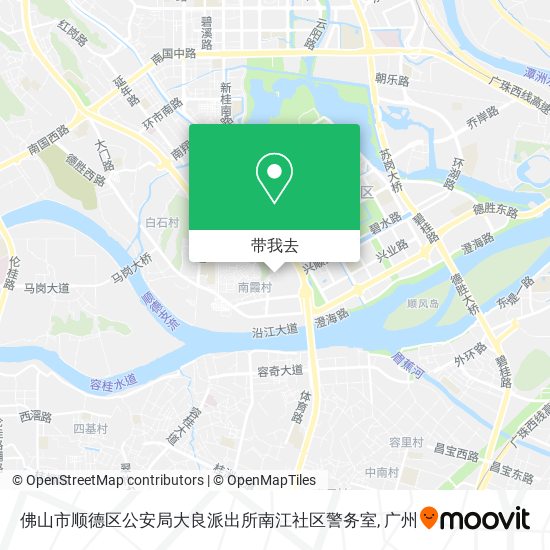 佛山市顺德区公安局大良派出所南江社区警务室地图